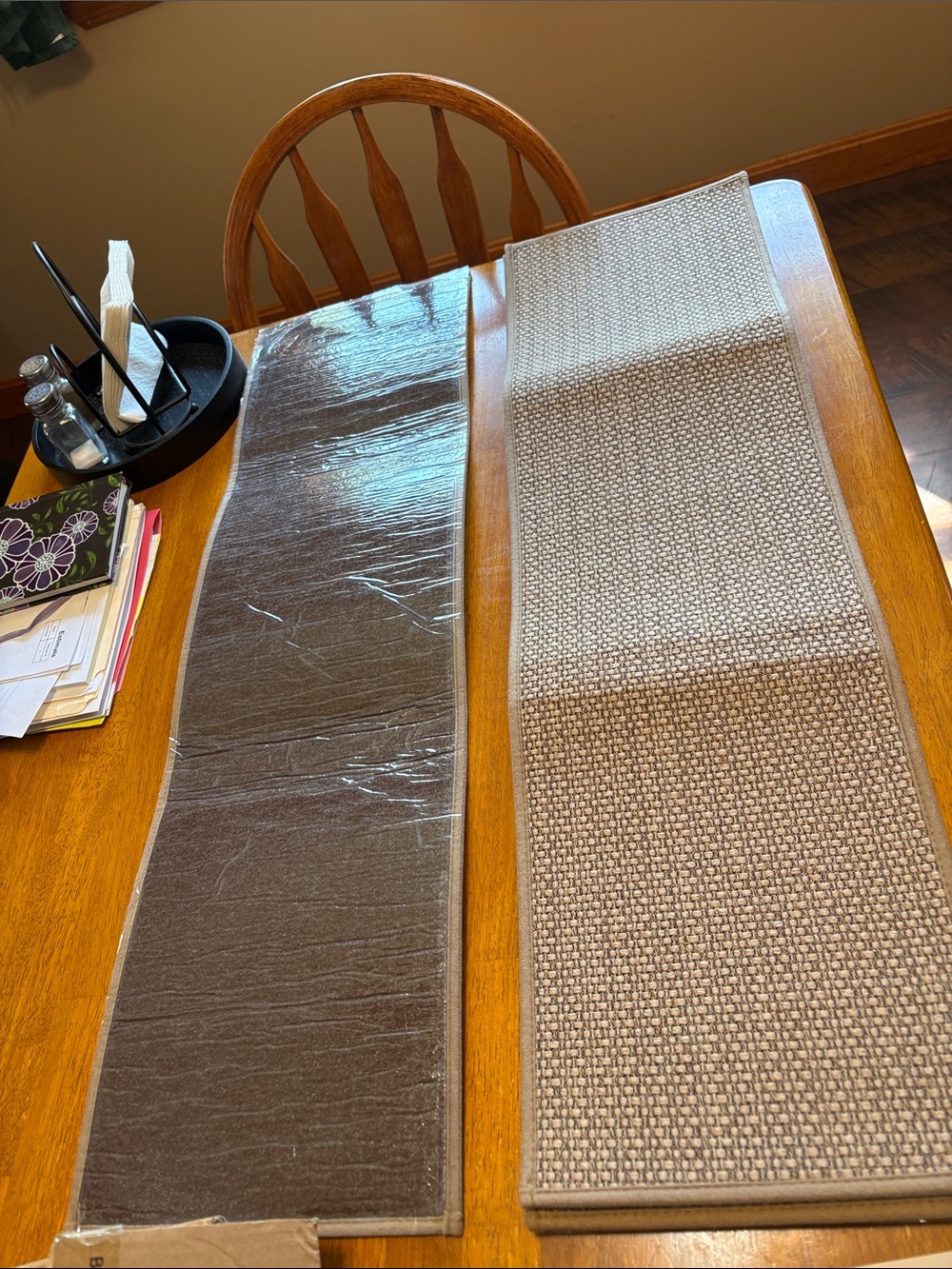 3 Woven Stair Runners in Brown and Beige